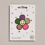 Happy Flower Iron-On Embroidered Patch