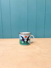 Hand-Printed Swifts Enamel Camping Mug