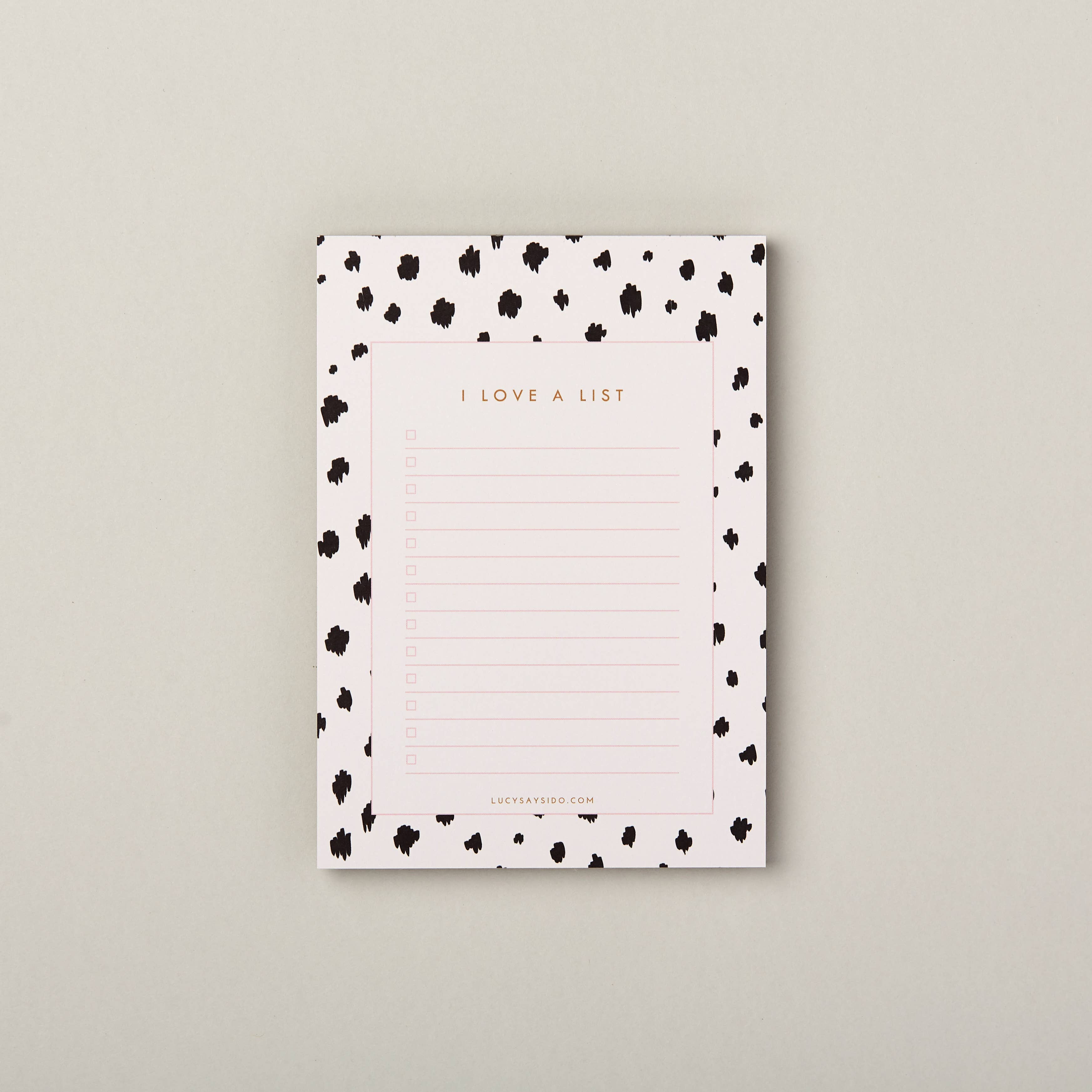 A6 Check List Notepad Dalmatian Spot