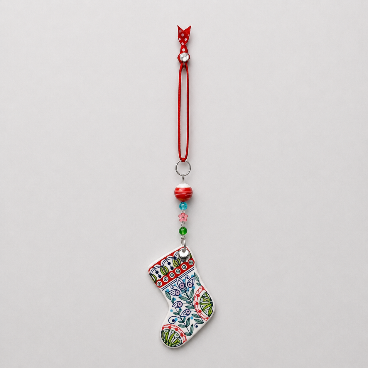 Handmade ceramic stocking Christmas decoration by Roelofs and Rubens