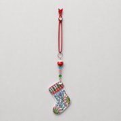 Handmade ceramic stocking Christmas decoration by Roelofs and Rubens
