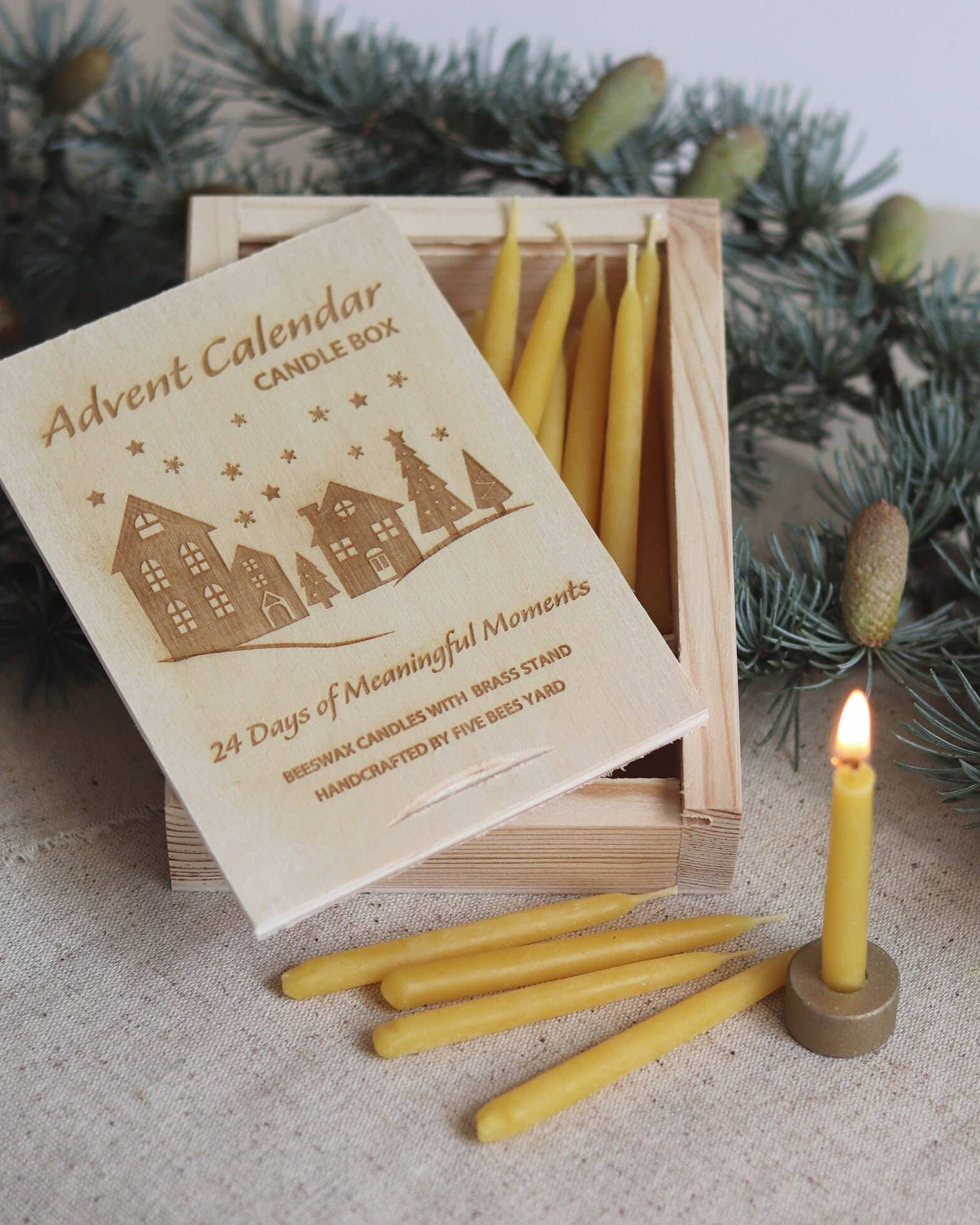 Beeswax Advent Calendar Candles | Countdown Candles