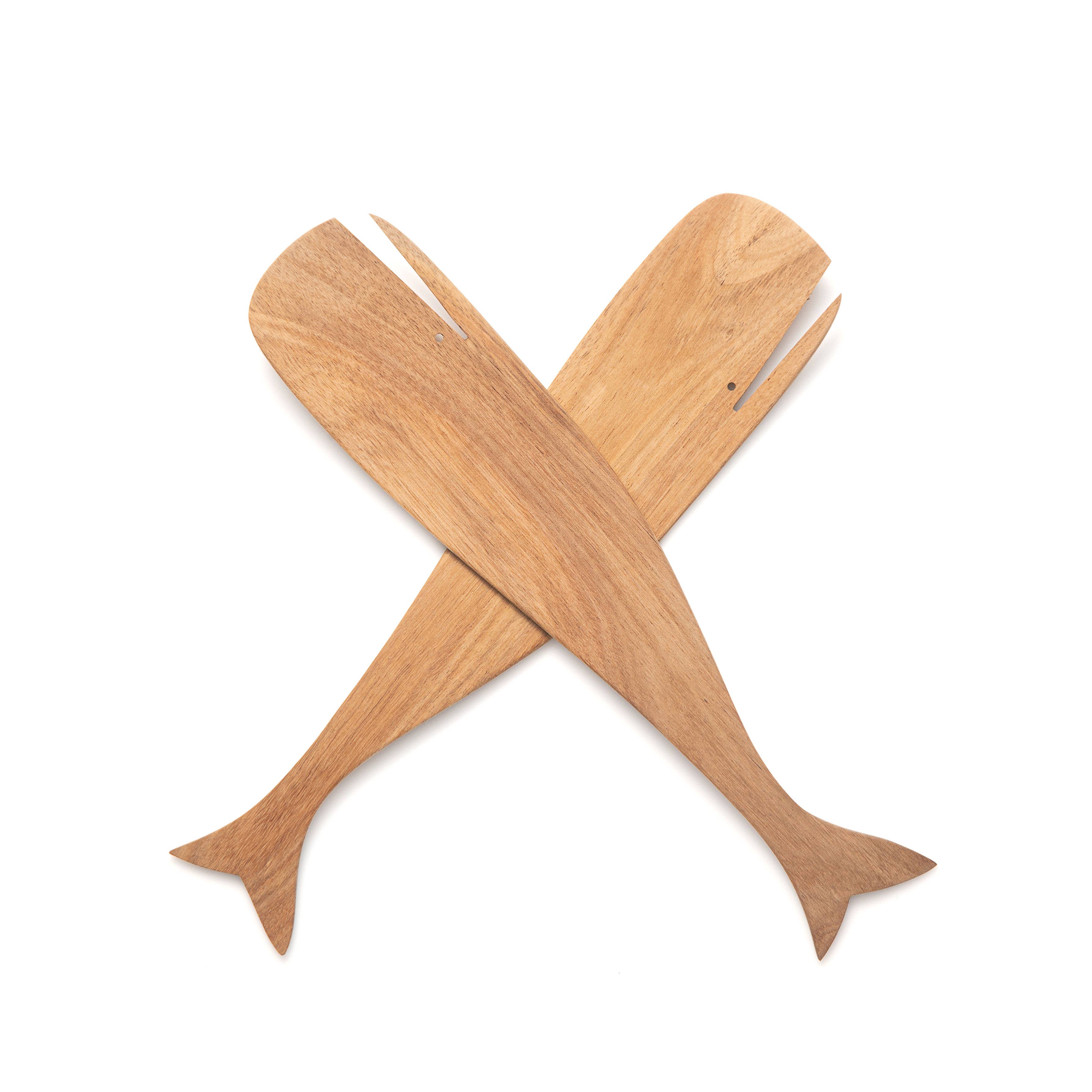 Acacia Whale Salad Servers