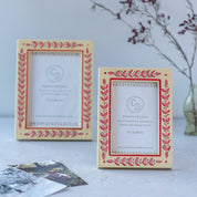 Photo Frame Handpainted | Flower Garland