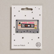Love Songs Tape | Retro Cassette Iron On Embroidered Patch