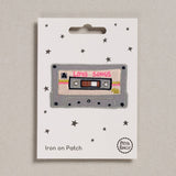 Love Songs Tape | Retro Cassette Iron On Embroidered Patch