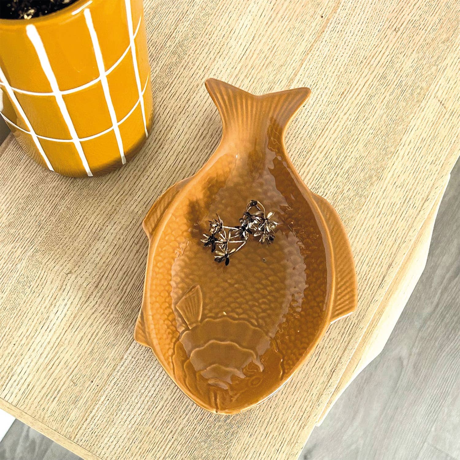 Ochre Tile Vase