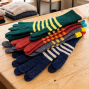 Women's Gloves | Lambswool Stripe, Extra Long Cuff