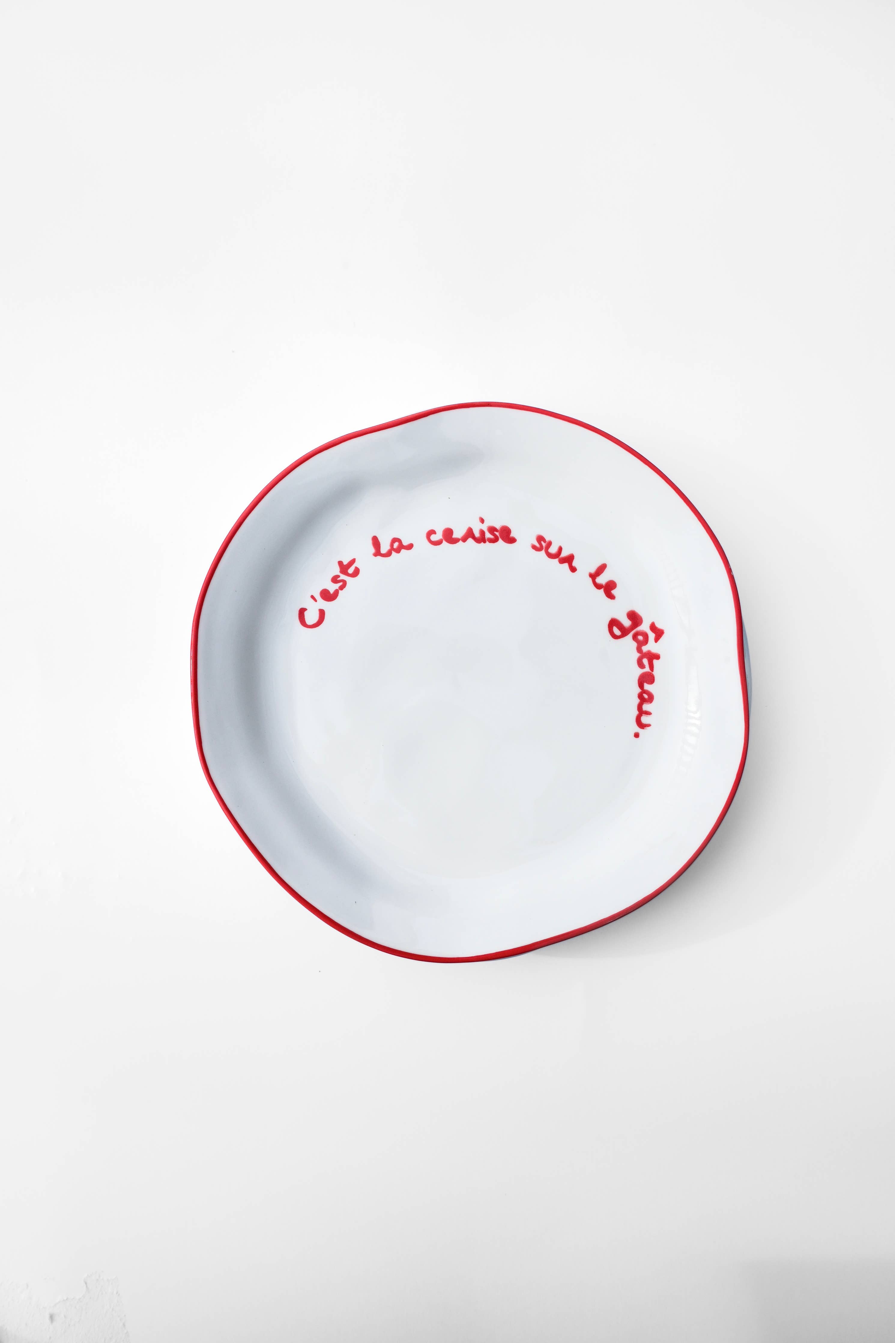 'C'est la cerise sur le gateau' Plate