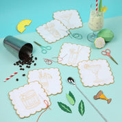 Stitch Your Cocktail Napkins embroidery kit, further view