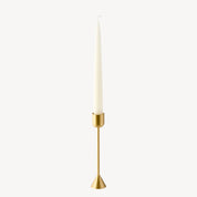 Reversible Totem Dinner Candle Holder | Small Satin Brass