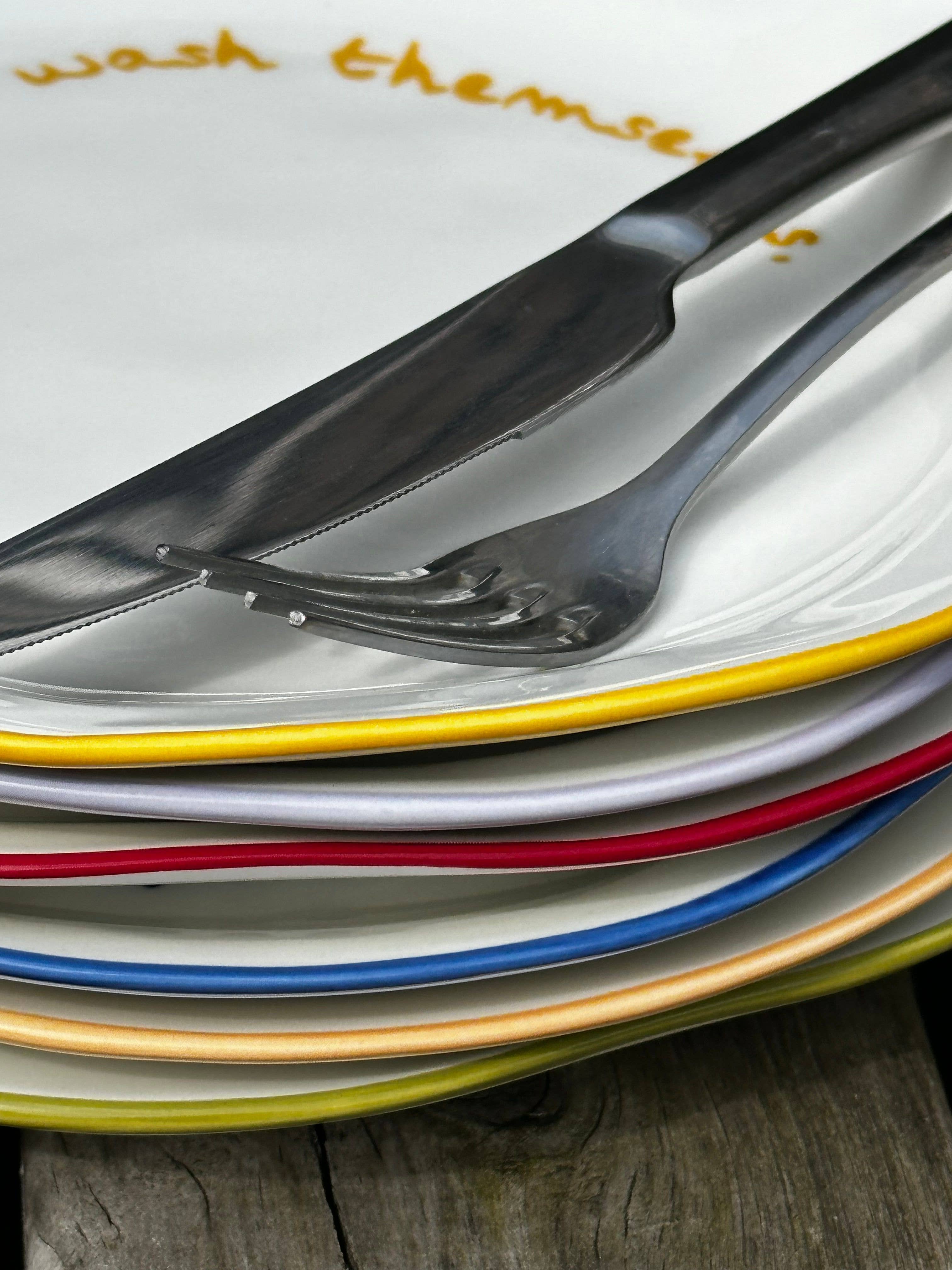 'good food and good company' Statement Plate