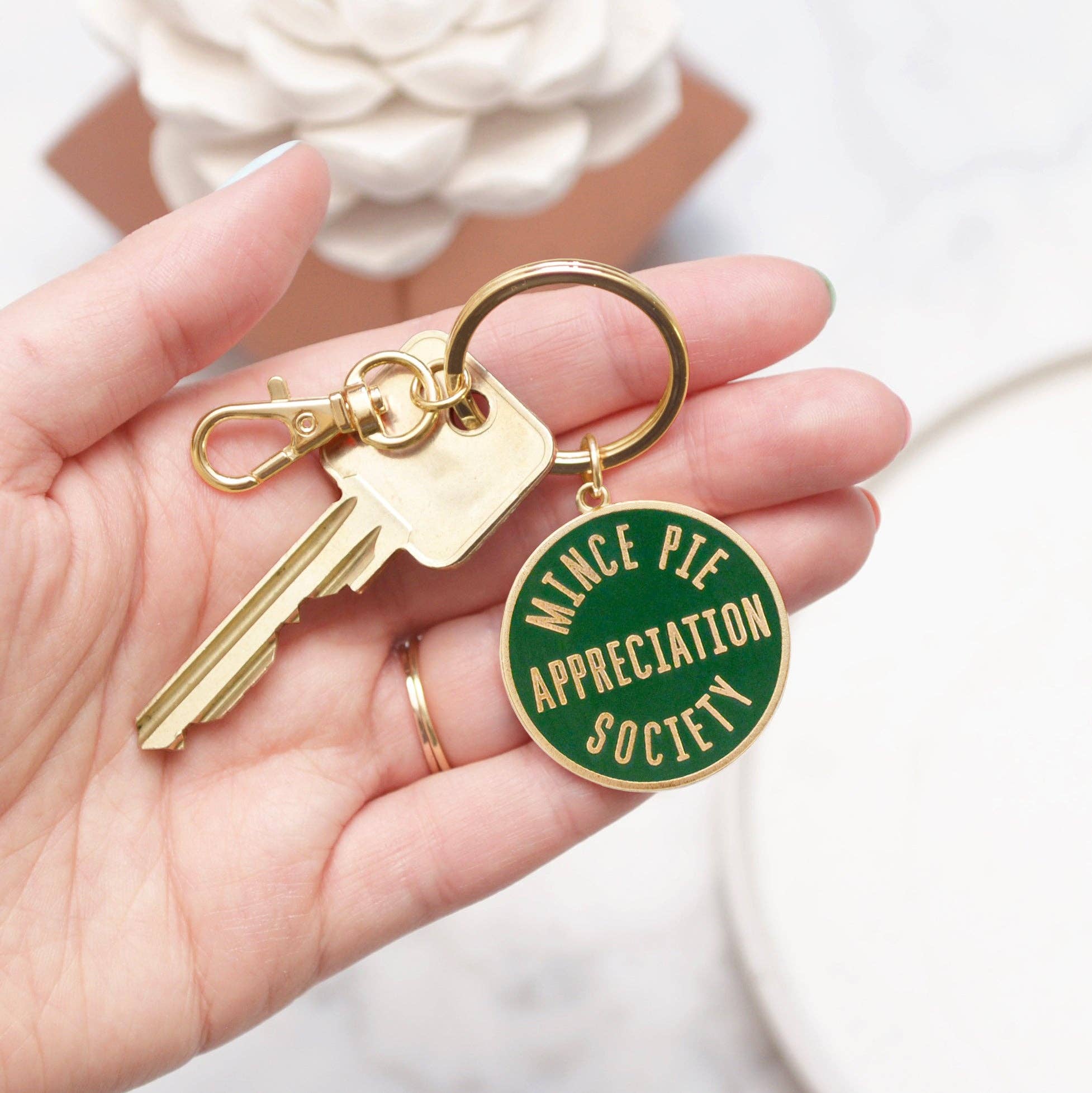 Mince Pie Appreciation Society | Enamel Keyring