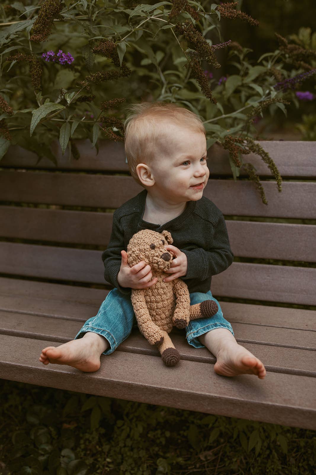 Crochet Baby Toy Goldendoodle rattle