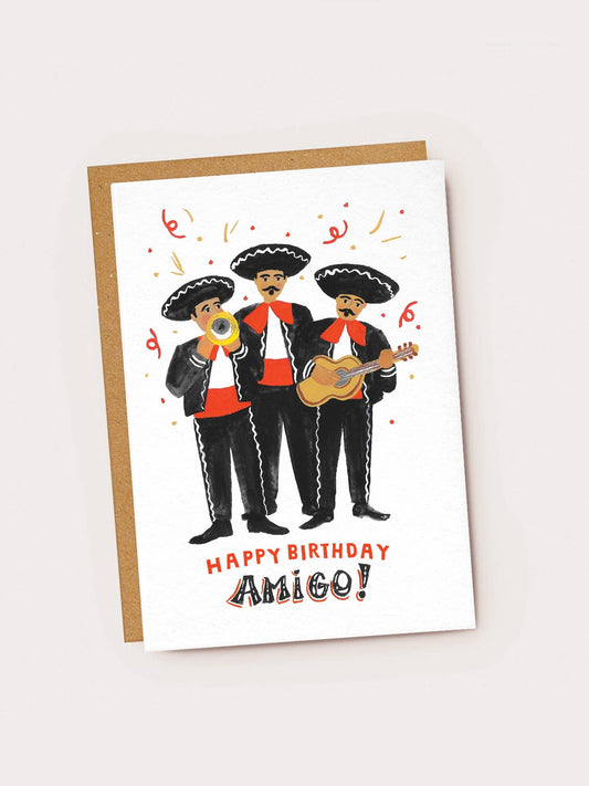 "Happy Birthday Amigo!" Mariachi Birthday Card