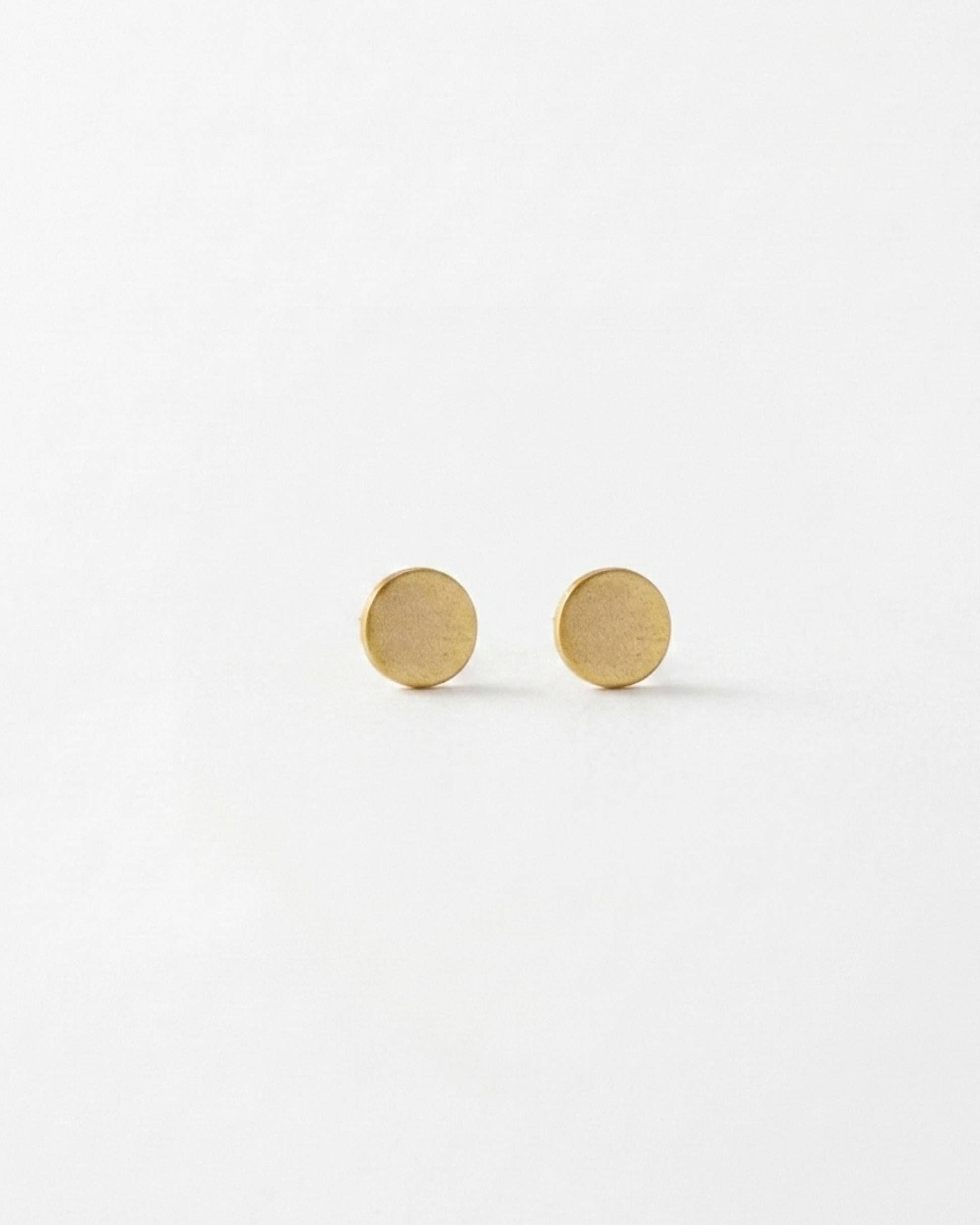 Dansk Copenhagen Tyra sanded post earrings in waterproof 18k gold plated stainless steel