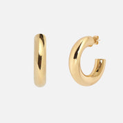 And Danu large Tern hoop earrings in waterproof PVD gold stainless steel