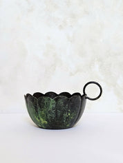 Vintage Moss Candle Holder | Scallop Design