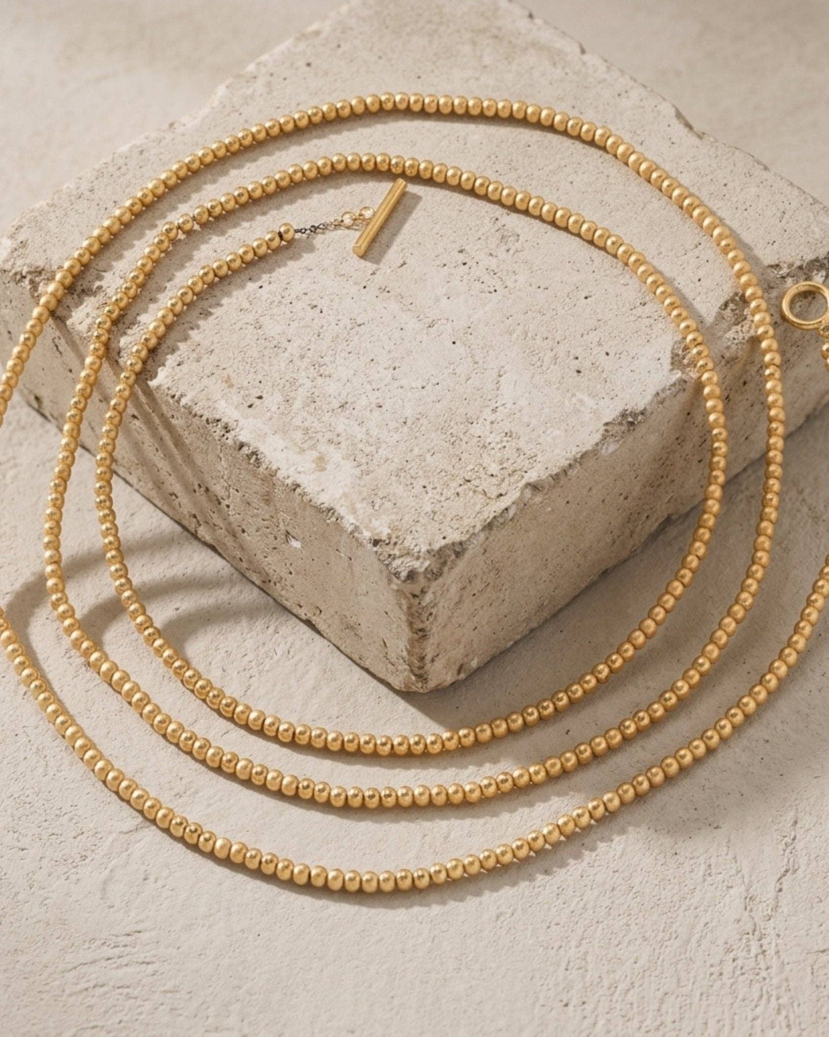 Dansk Copenhagen Audora long sanded necklace, further view