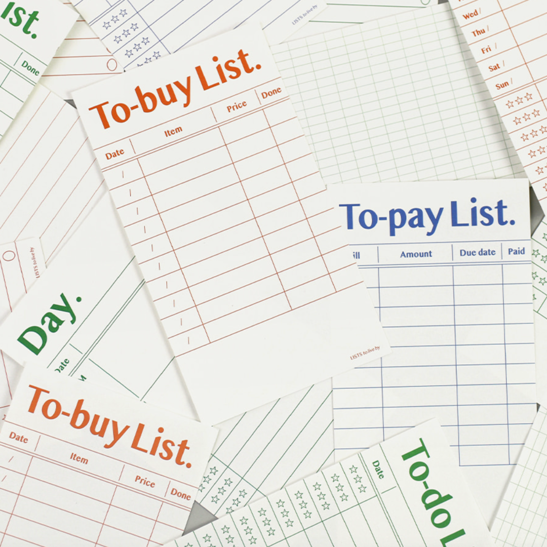 Paperian Lists to Live By memo pad, further view