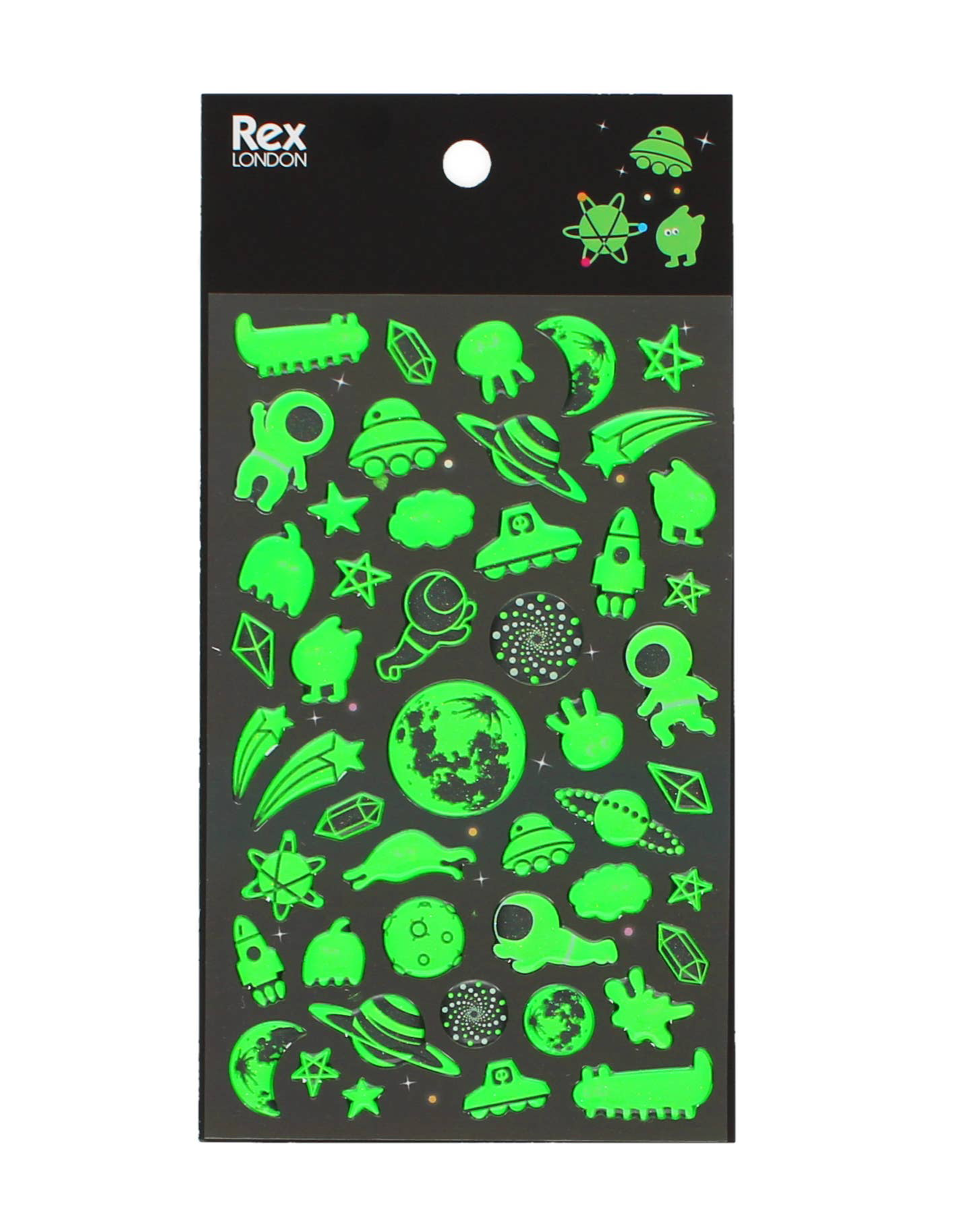 3D Glow In The Dark Stickers | Space