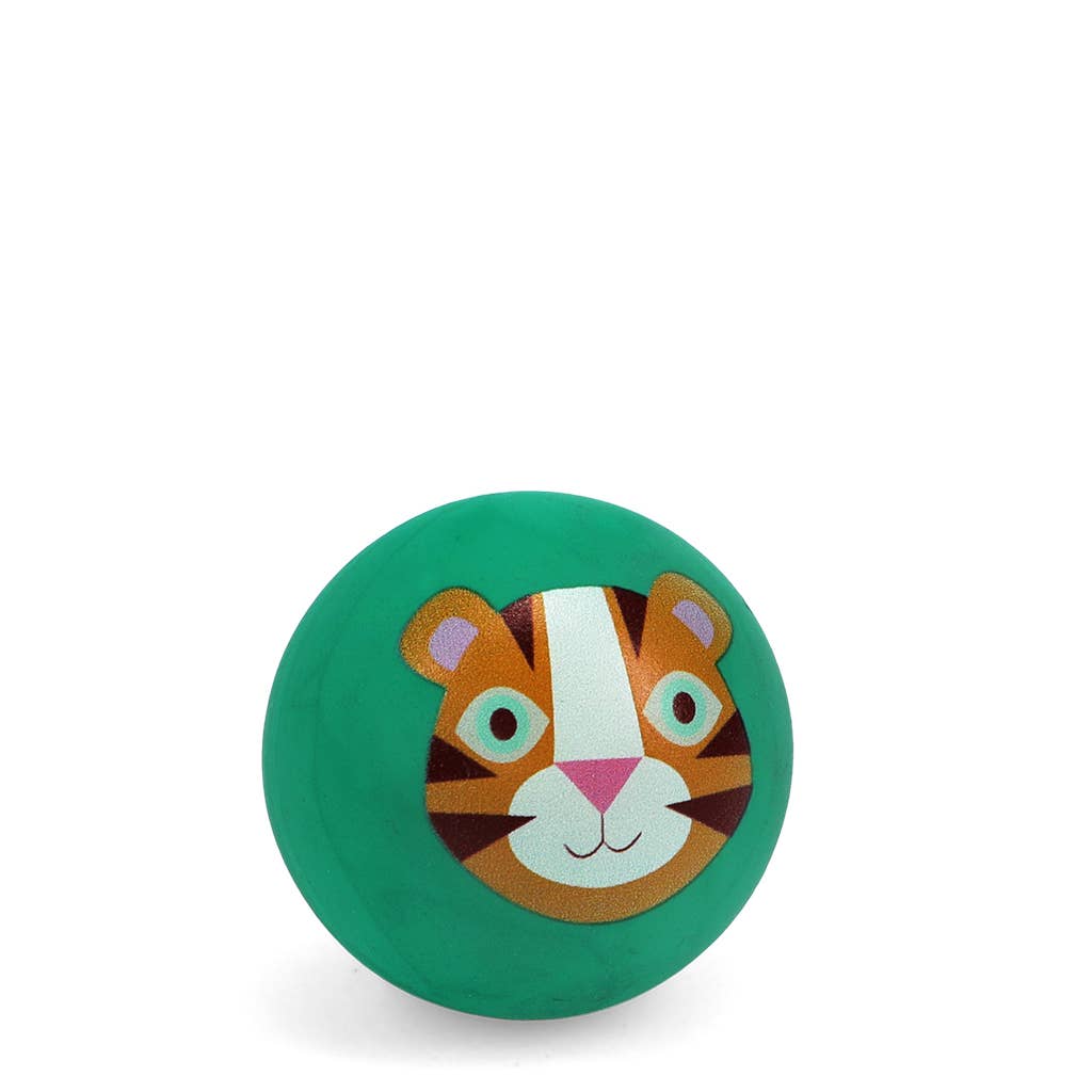 Tiger Print Bouncy Ball | Green Rubber