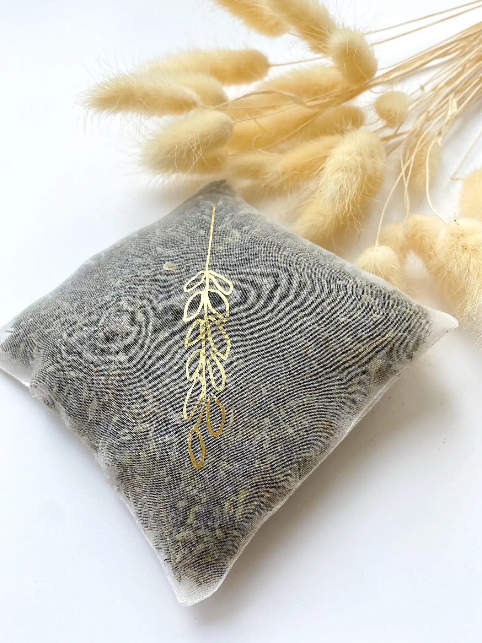 Lavender Motif Silk Lavender Bag