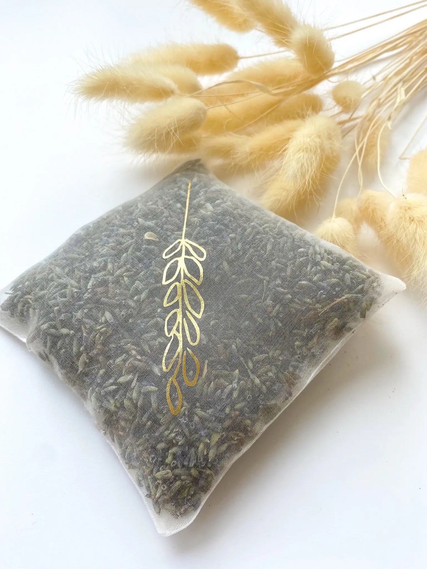 Lavender Motif Silk Lavender Bag
