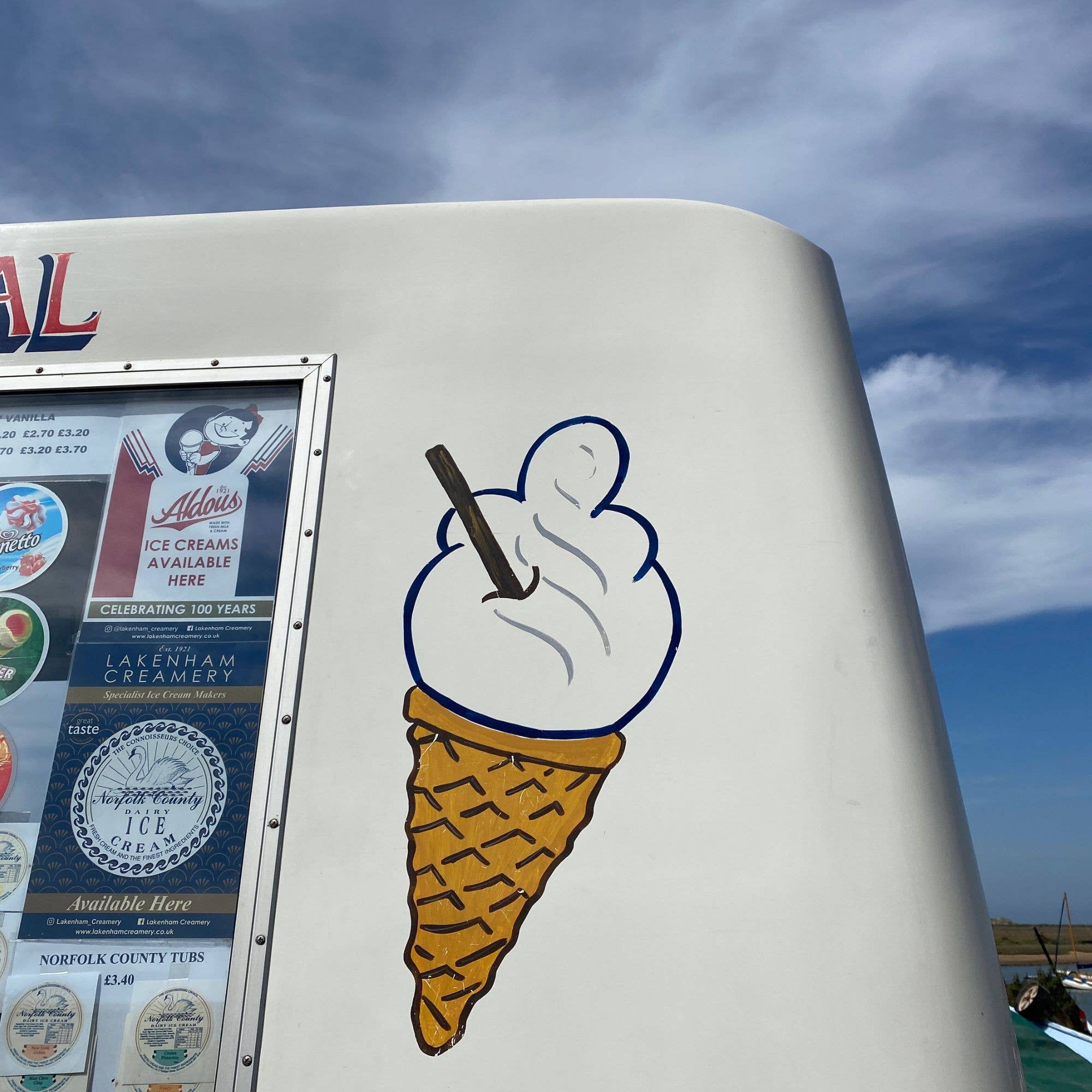 Embroidered Fabric Bookmark - Ice Cream Design