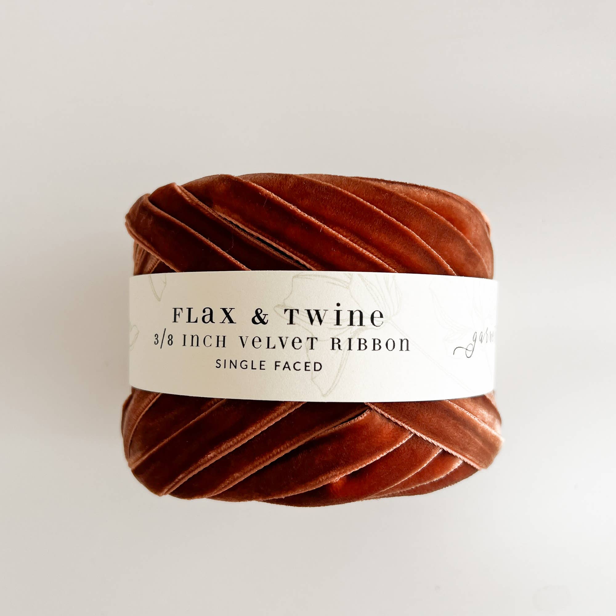 Flax & Twine 3/8" Velvet Ribbon (9ft / 2.74m)