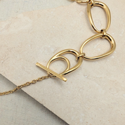 Everyday Gold Statement Pebble Necklace by Little Nell, further view