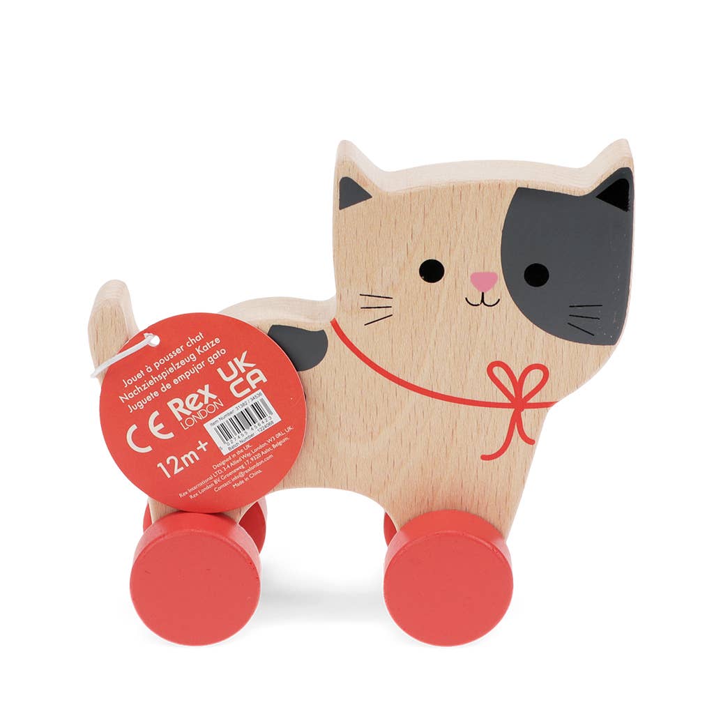 Wooden Push Along Toy | Cat