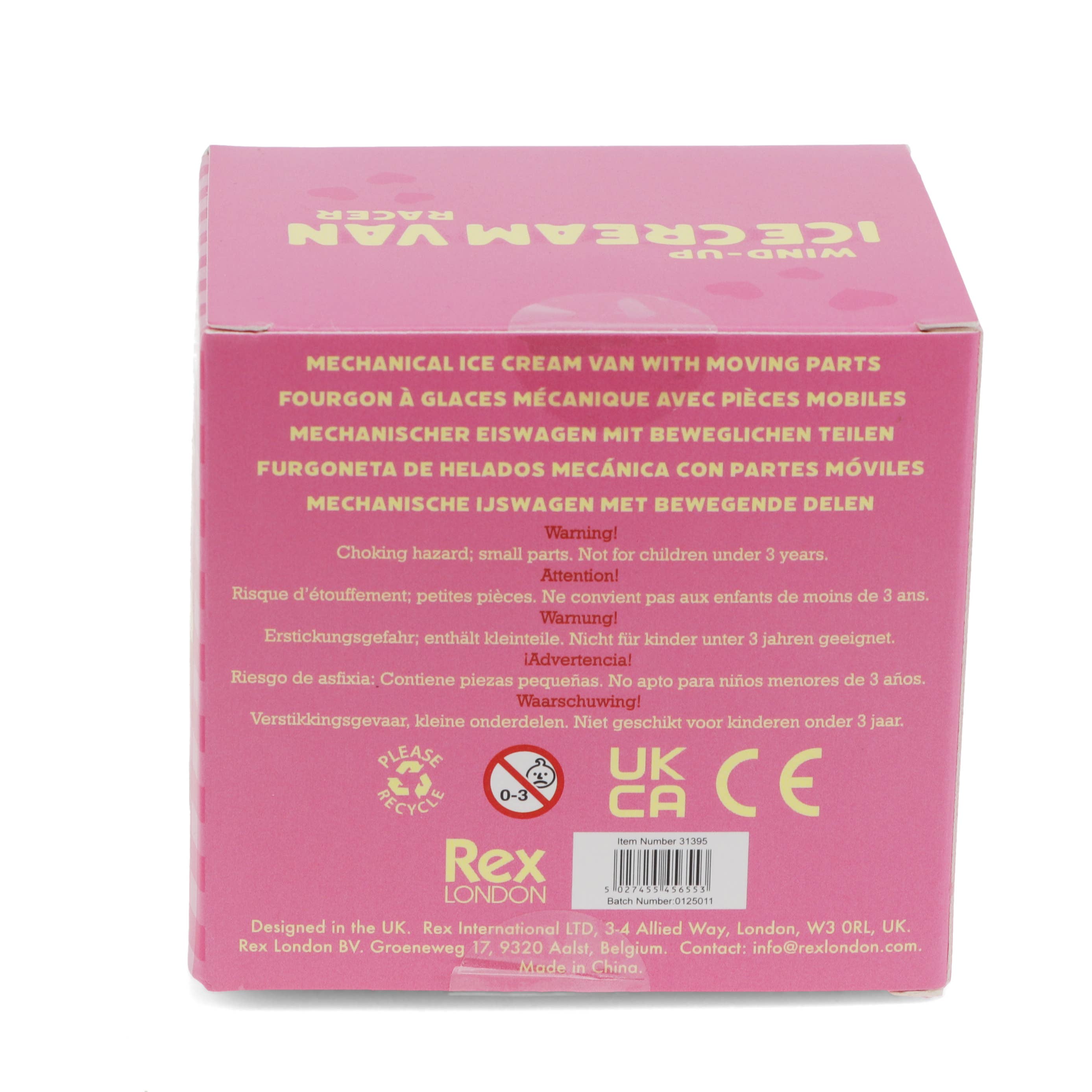 Wind-up ice cream van racer | Yellow