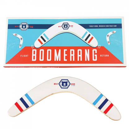 Wild Bear Wooden Boomerang