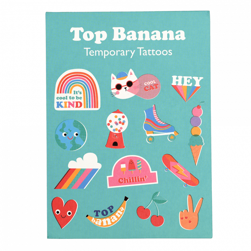 Top Banana Temporary Tattoos