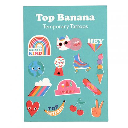Top Banana Temporary Tattoos