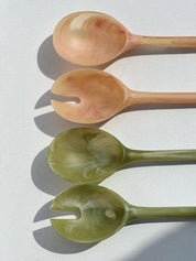 Resin Salad Servers | Coral