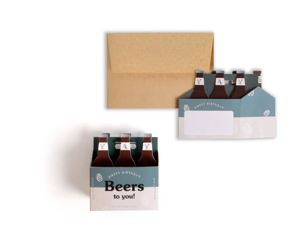 "Beers to You" Pop-Up Birthday Card