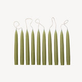 Candle | Taper Mini Pair 12cm | Olive Green