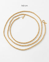 Audora Long Sanded Necklace | Waterproof Gold