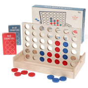 Wooden Four in a Row Game Set