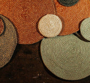 Tangerine and natural jute placemats by British Colour Standard, further view