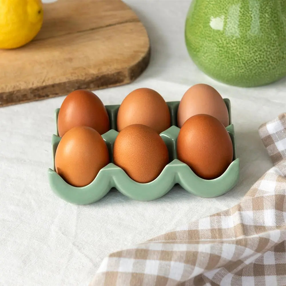 Ceramic Egg Holder | Green