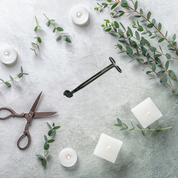 Satin black wick trimmer by Gloriously Good, further view