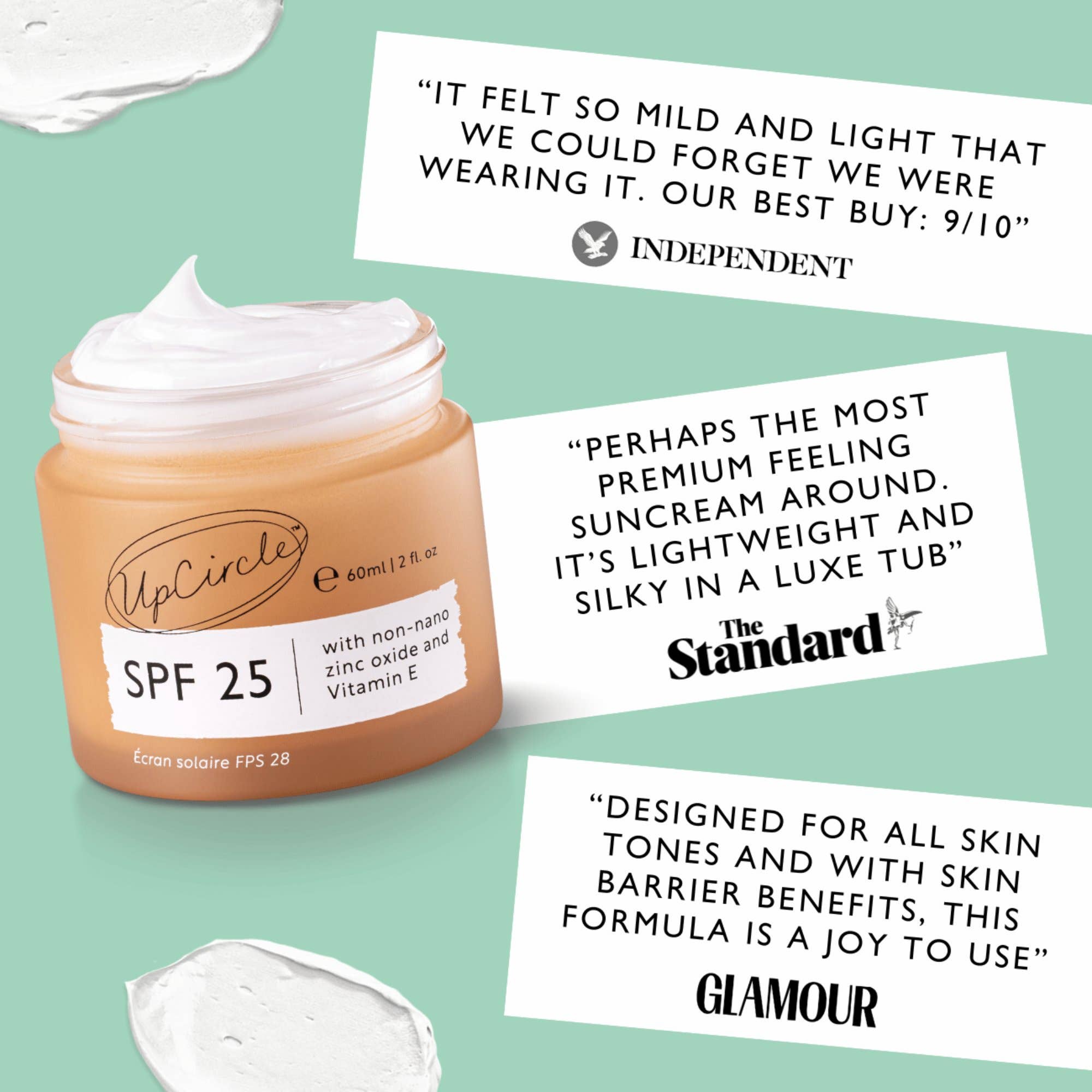 SPF 25 Mineral Sunscreen Reef Safe Vegan Eco Friendly Cream