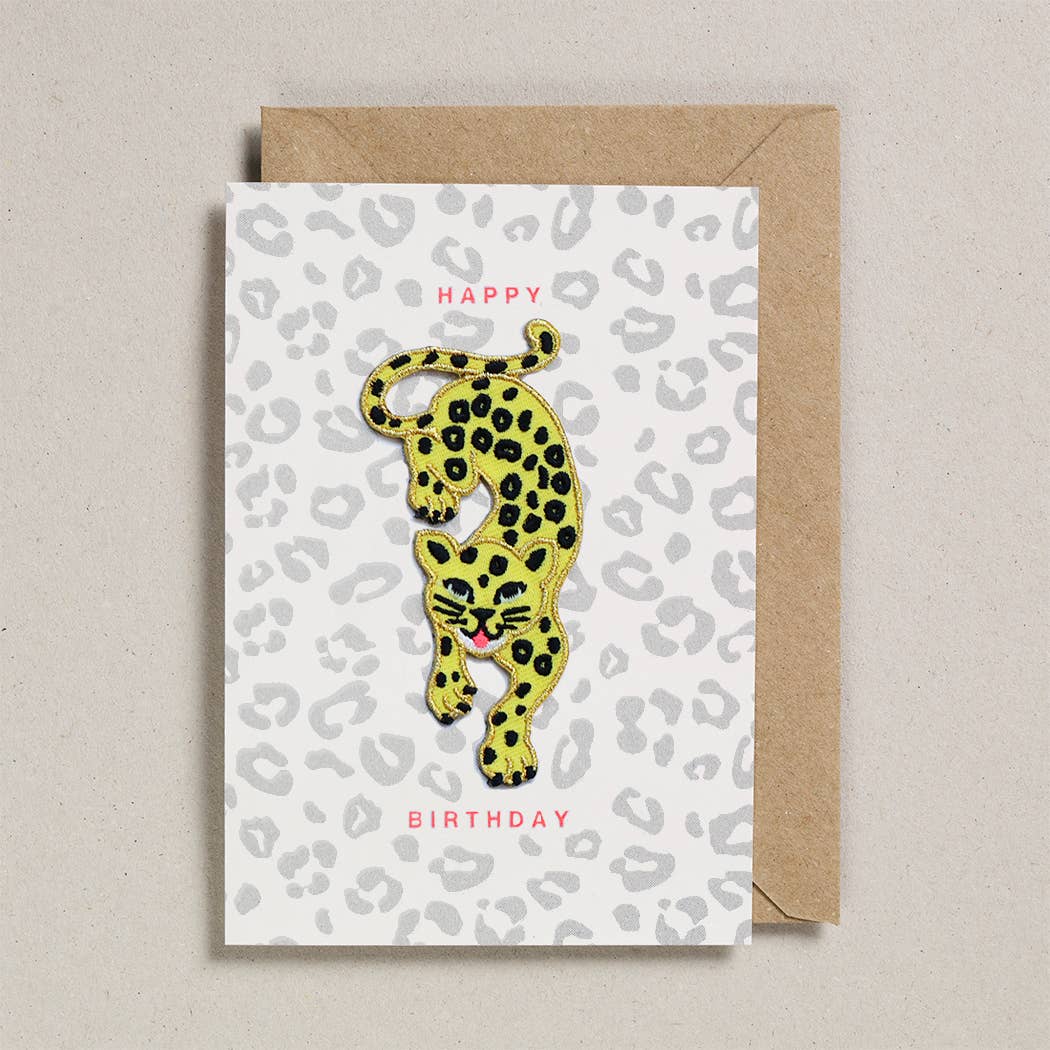 Patch Cards - Birthday Leopard