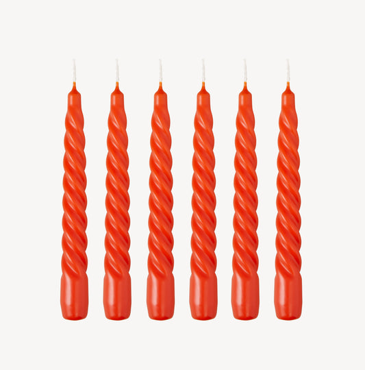 Twist Candles | Tiger Orange