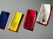 Vine tomato linen napkins, further view