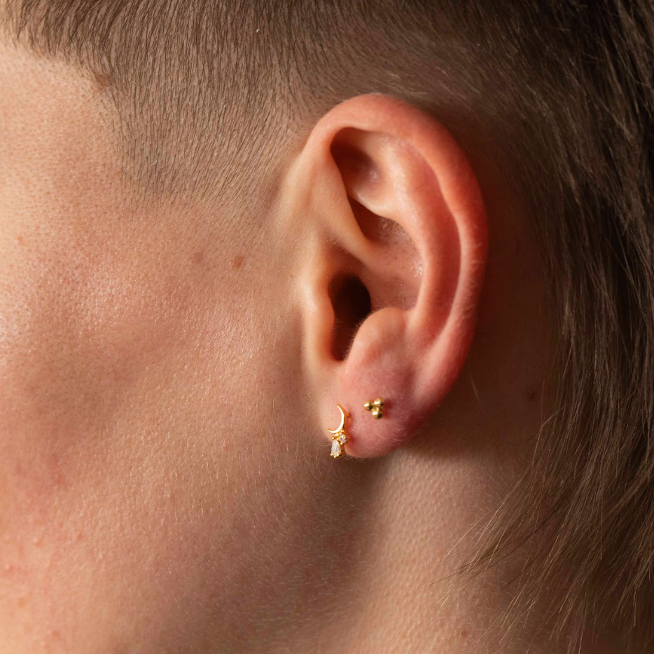 Trio Micro Studs by Little Nell, further view