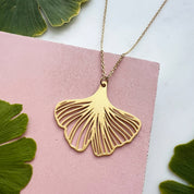 Gingko Leaf Necklace | Gold